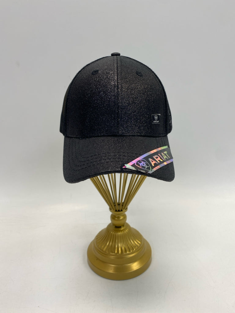 NWT Ariat Black Glitter Baseball Hat