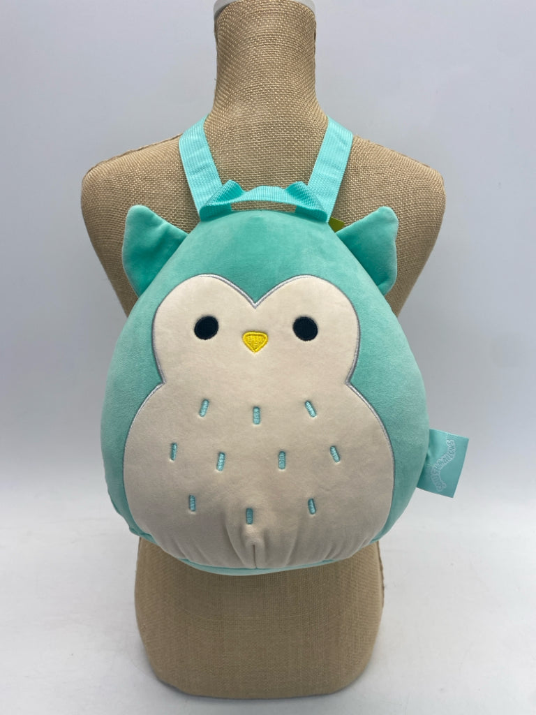Squishmallows Aqua White Stuffed Kids Backpack