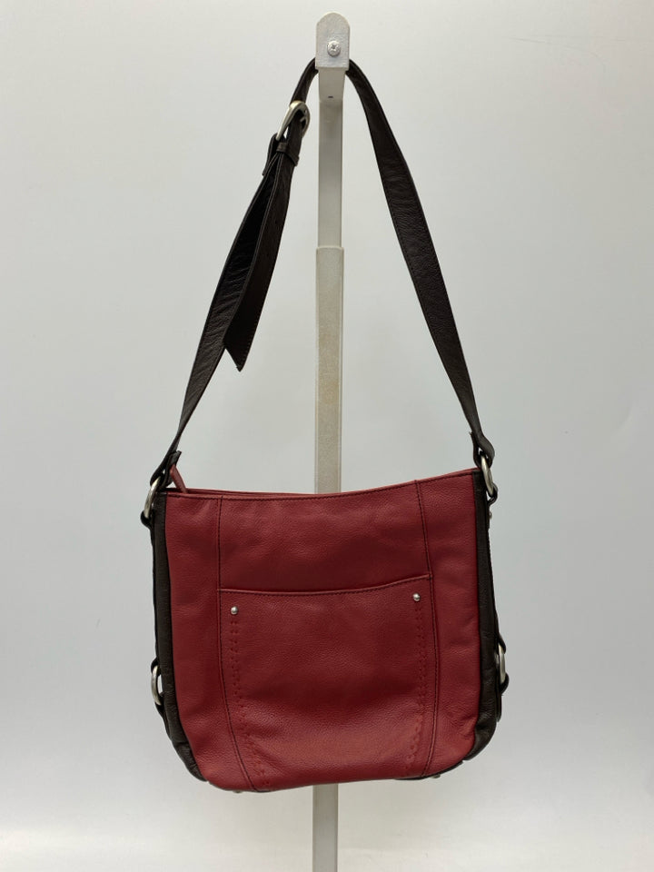 Dark Red Dark Brown Handbag