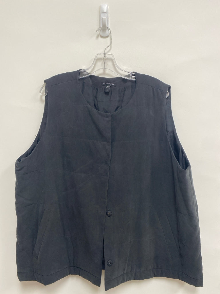 Eileen Fisher  SIZE  3X Charcoal Silk Plus Size Vest