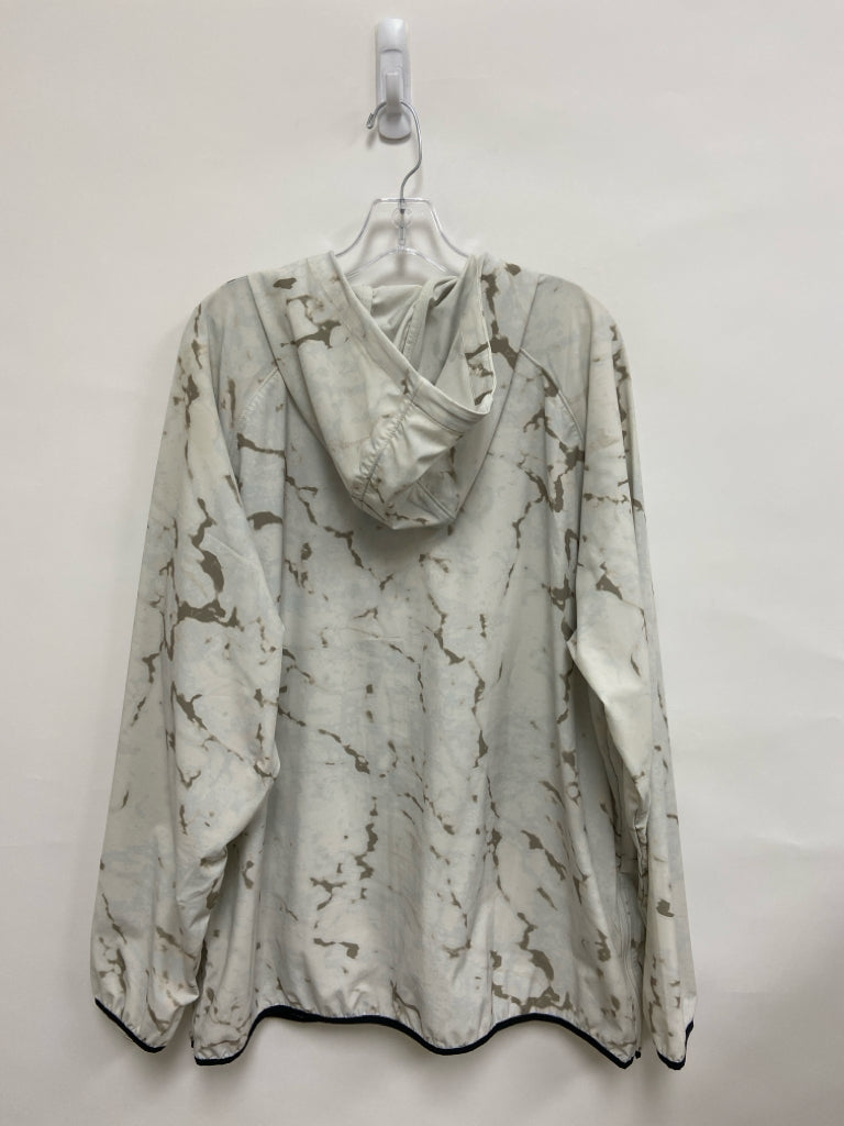 Under Armour Size XXL Cream Taupe Marbled Zip Down Men&