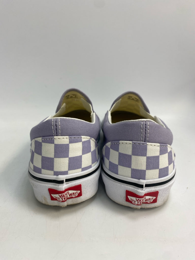 Vans  Size 9 Lavender/White Checkered Sneakers