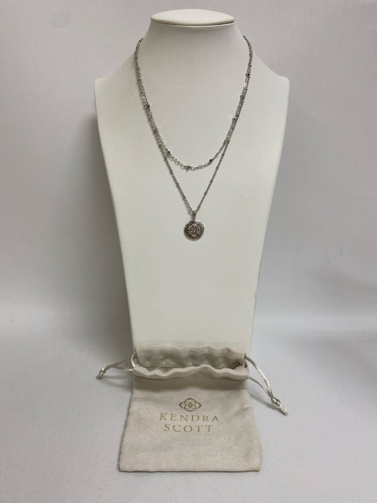 Kendra Scott Silver Color Coin Necklace
