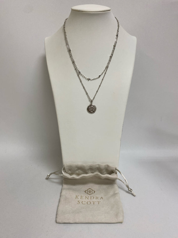 Kendra Scott Silver Color Coin Necklace