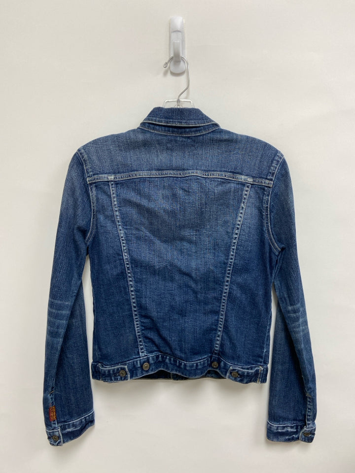 7/Mankind Size XS Blue Denim Button Up Ladies Jacket