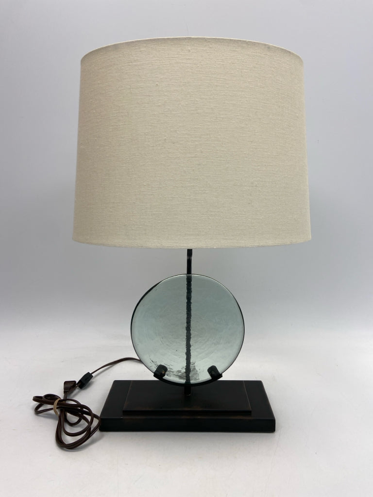 Currey &amp; Company Black Clear Metal/Glass Lamp