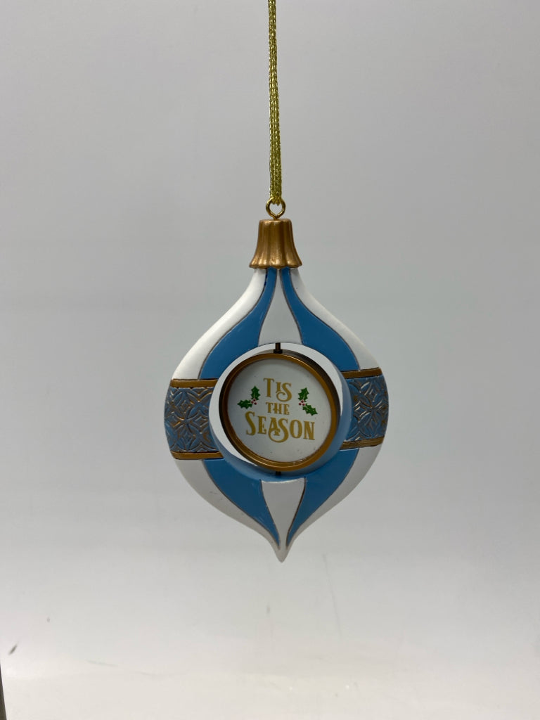 White Blue UNC Ornaments