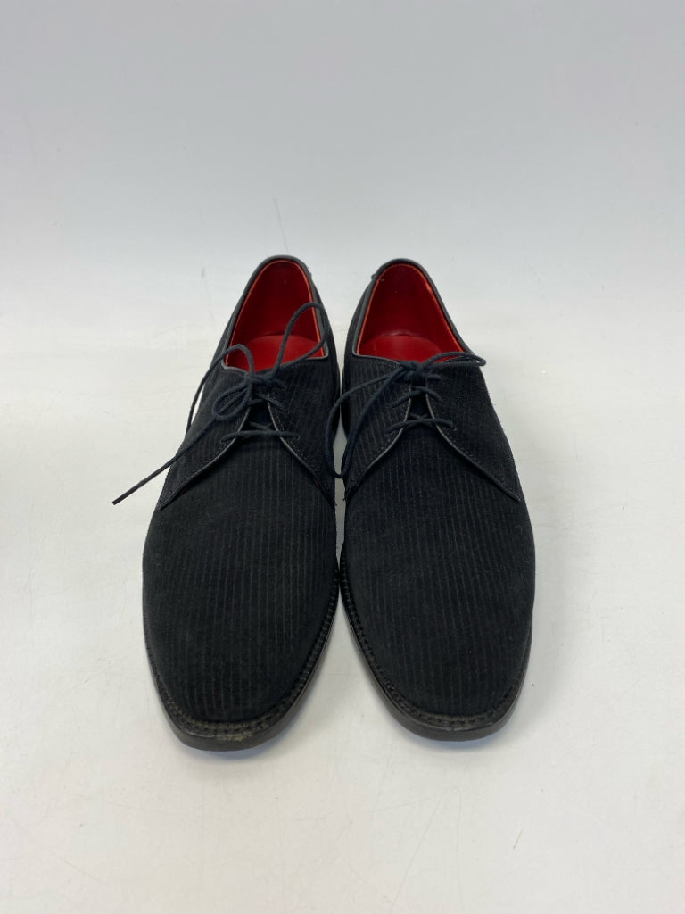 Allen Edmonds Size 10 Black Lace-Up Corduroy Men&