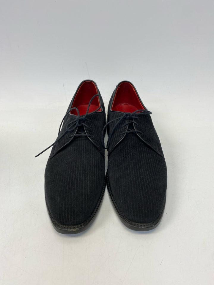 Allen Edmonds Size 10 Black Lace-Up Corduroy Men&