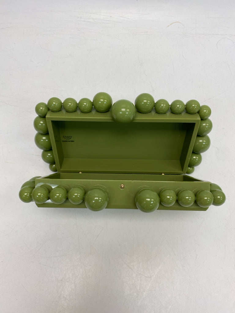 cult gaia Green Beaded Acrylic Handbag