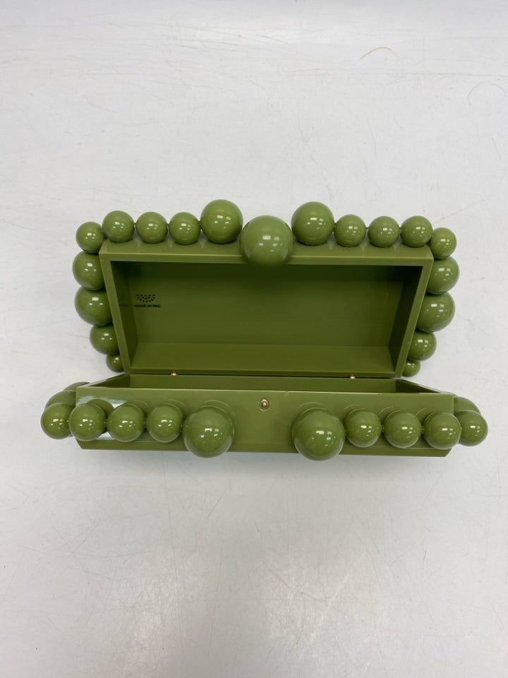 cult gaia Green Beaded Acrylic Handbag