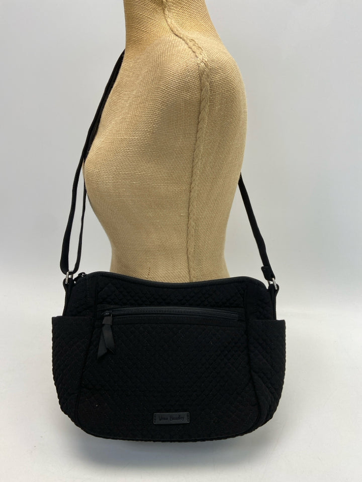 Vera Bradley Black Quilted Fabric Crossbody