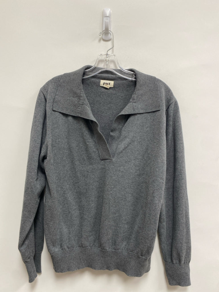Size L Gray Cotton Ladies Sweater
