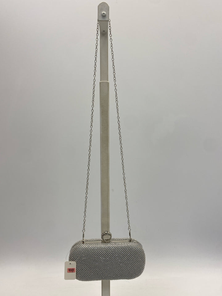 NWT Silver Jeweled Handbag