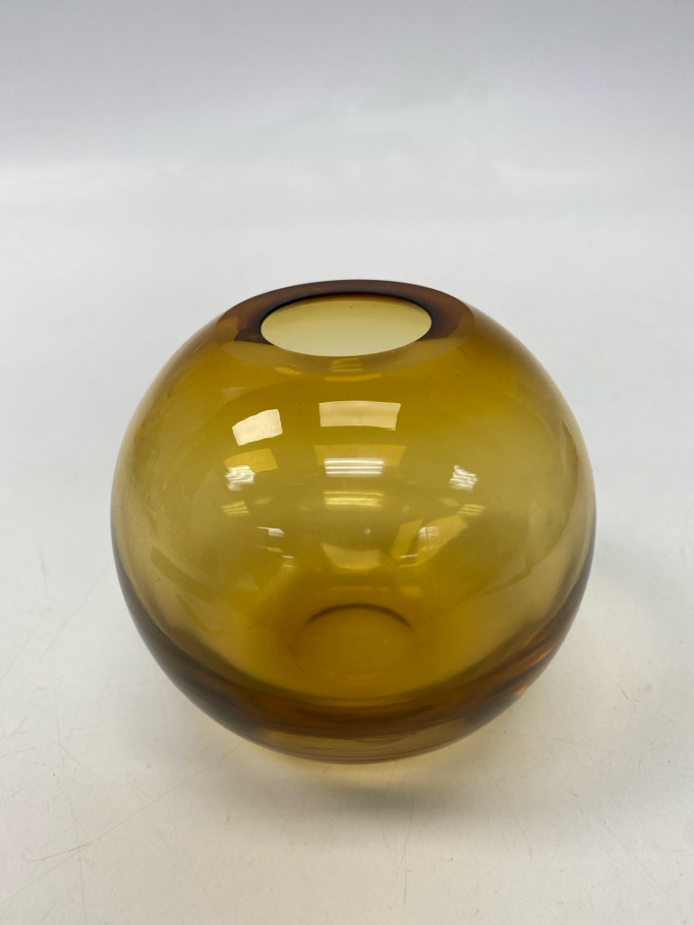Amber Glass Vase