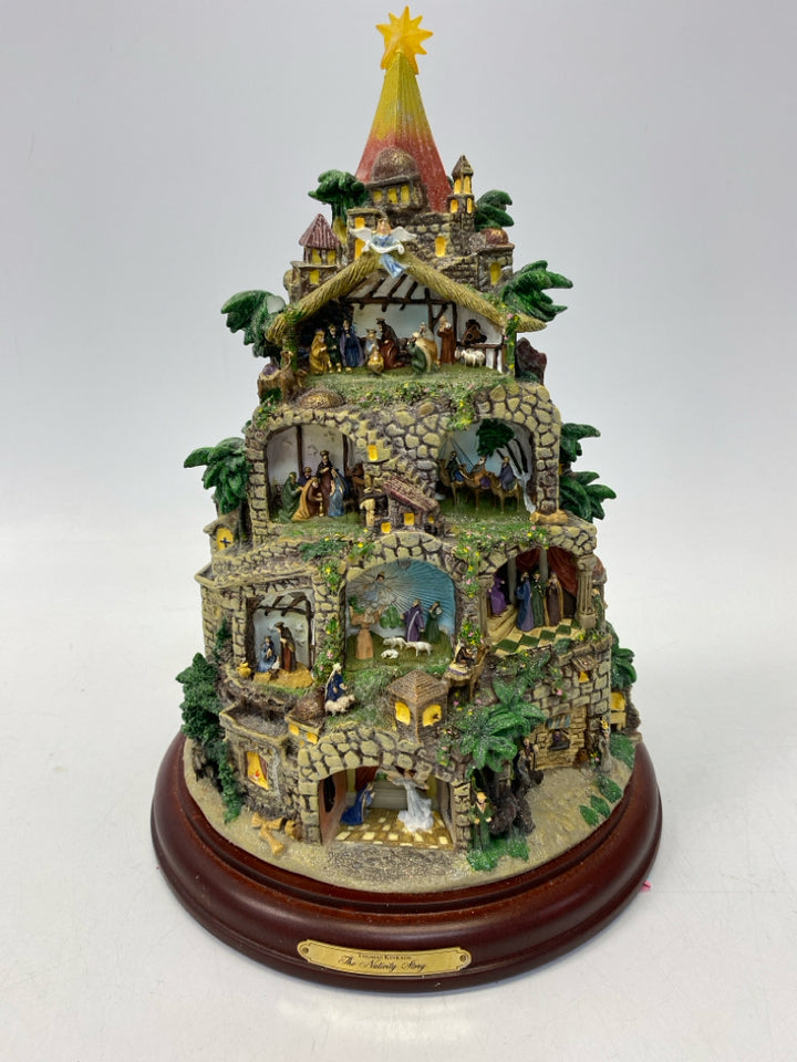 Thomas Kinkade Brown Multi Color Christmas