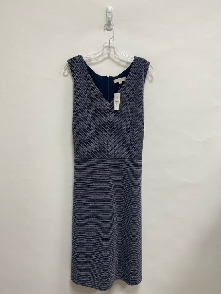 NWT LOFT  SIZE  26 Navy/Gray Stripes Sleeveless Plus Size Dress