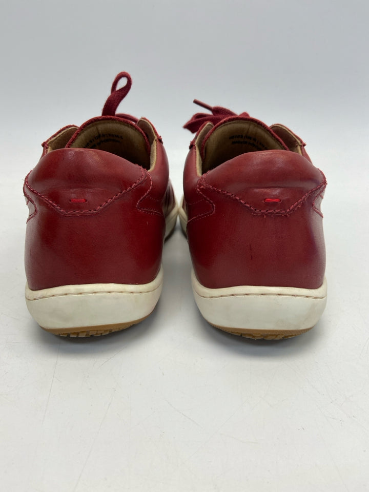Size 10.5 Red Lace-Up Leather Men&