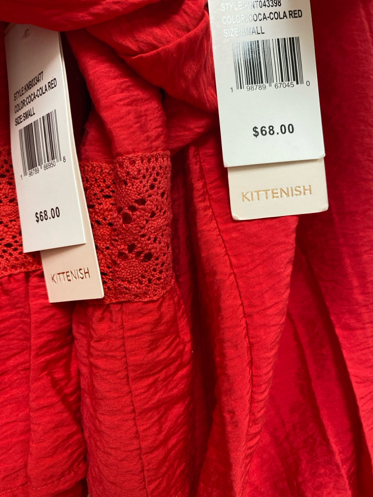 NWT Size S Red Texture Ladies 2pc Skirt