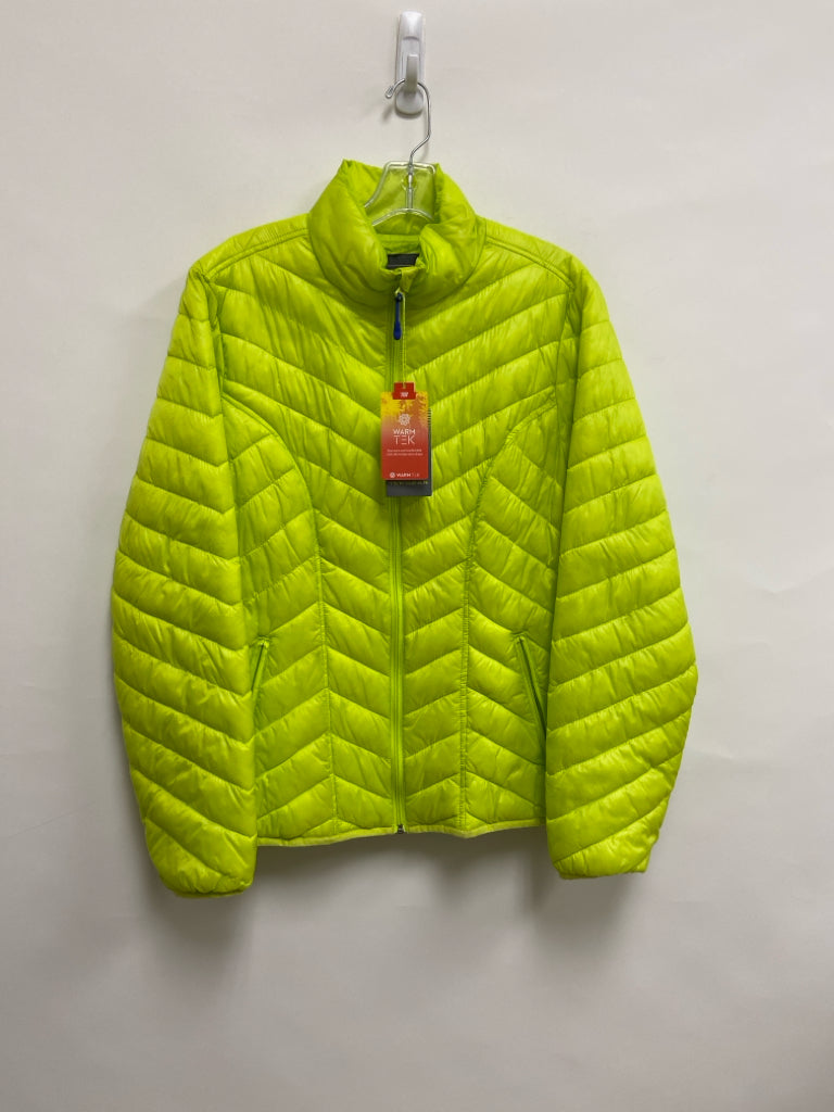 NWT Tek Gear Size XL Neon Green Quilted Ladies Jacket