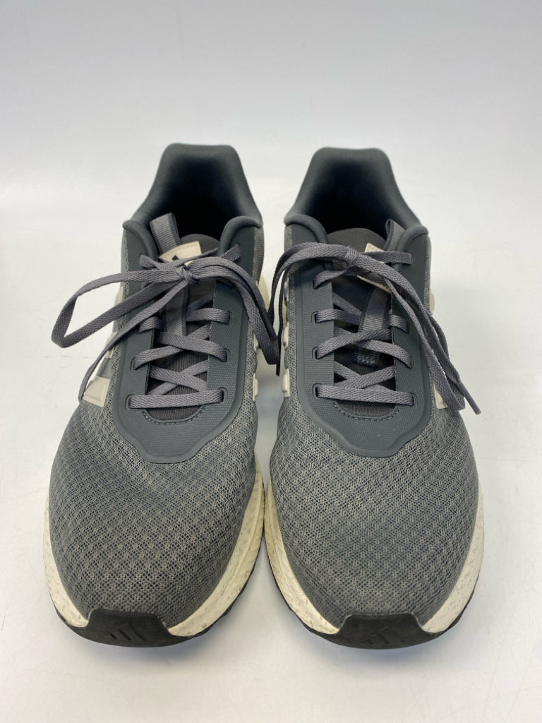 Adidas Size 10 Gray Lace-Up Men&
