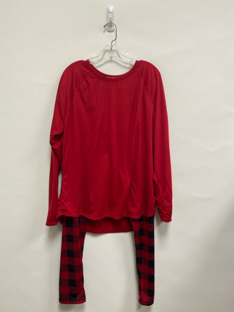 Cuddl duds  SIZE  XXL Red Black Buffalo Check Plus Size Pajamas