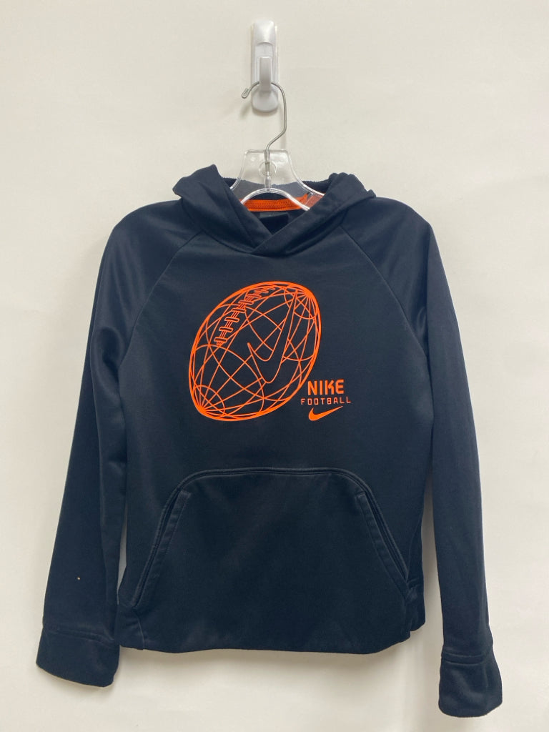 Nike SIZE M Black Orange Football Hooded Boy&