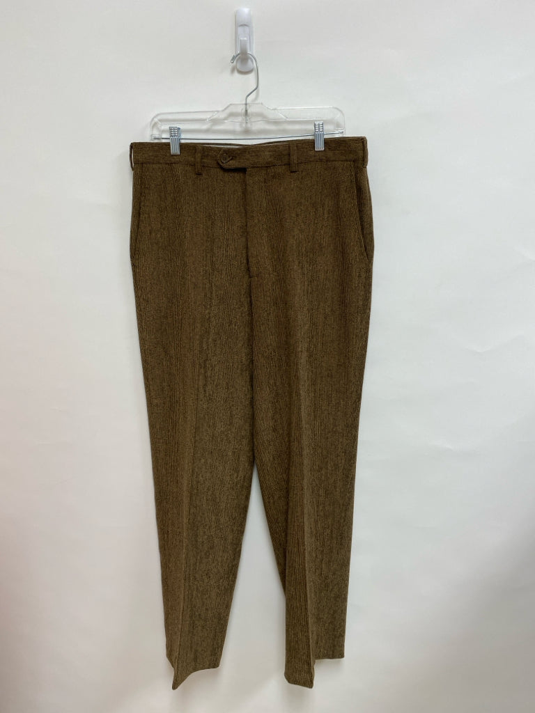 ST.CROIX Size 34 Tan Charcoal Ribbed Men&