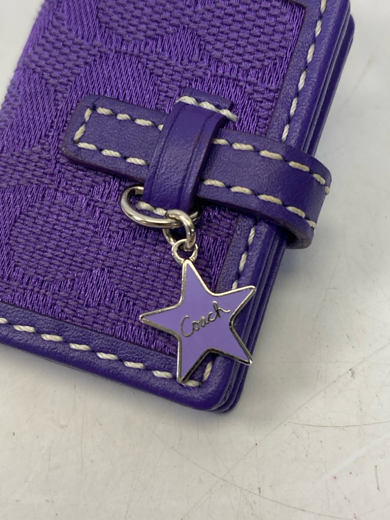 Coach Purple Signature Keychain