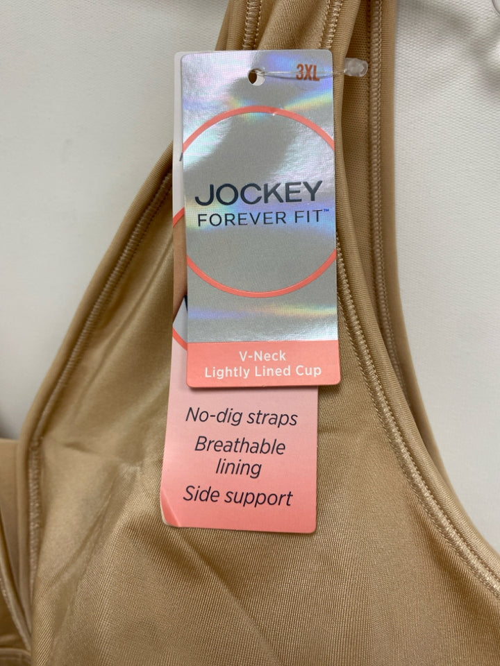 NWT Jockey  SIZE  3X Tan V Neck Plus Size Bra