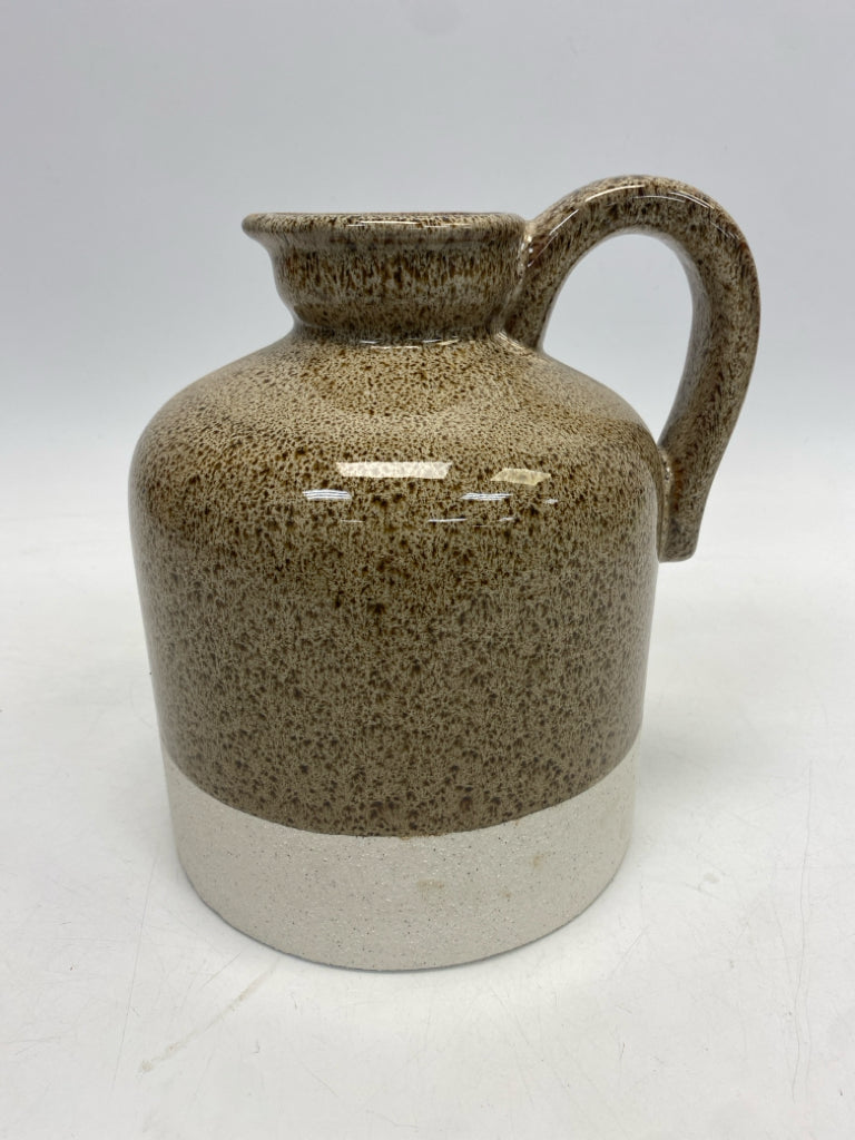 Brown Cream Speckles Ceramic Vase