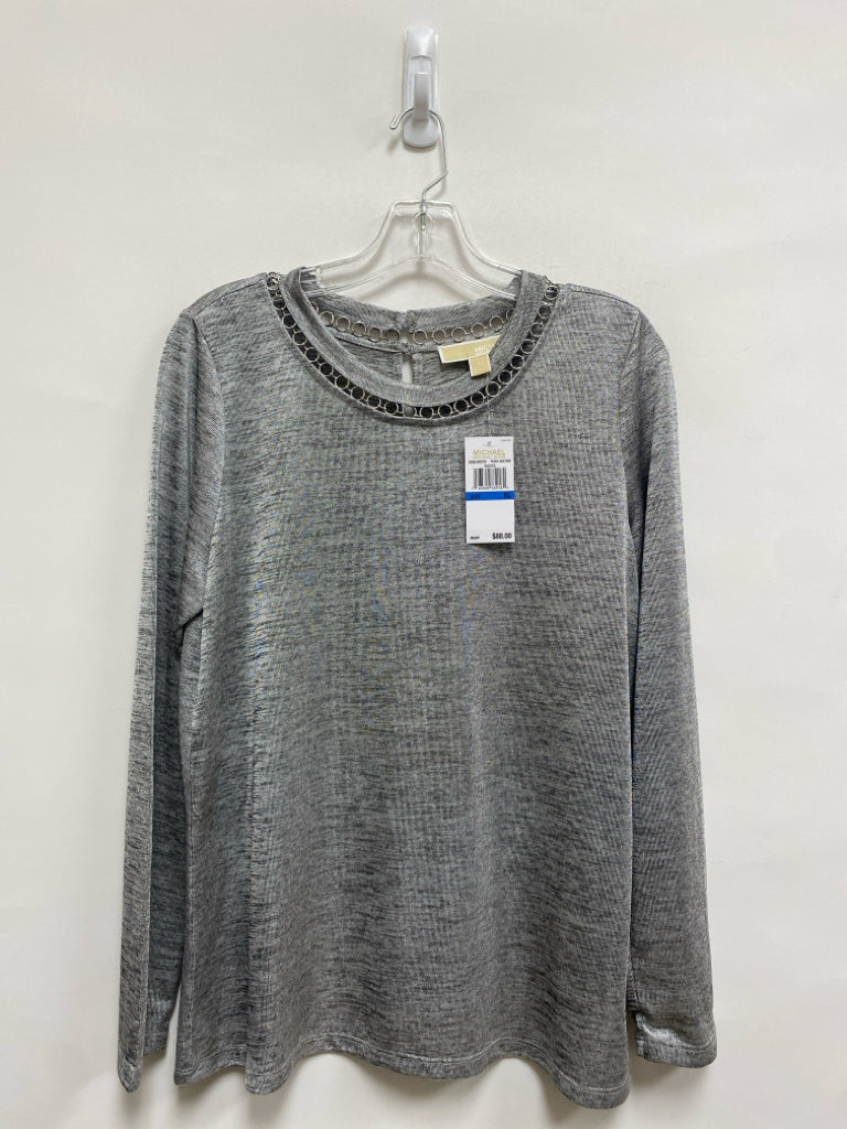 NWT Michael Kors Size M Gray Streaked Ladies Top