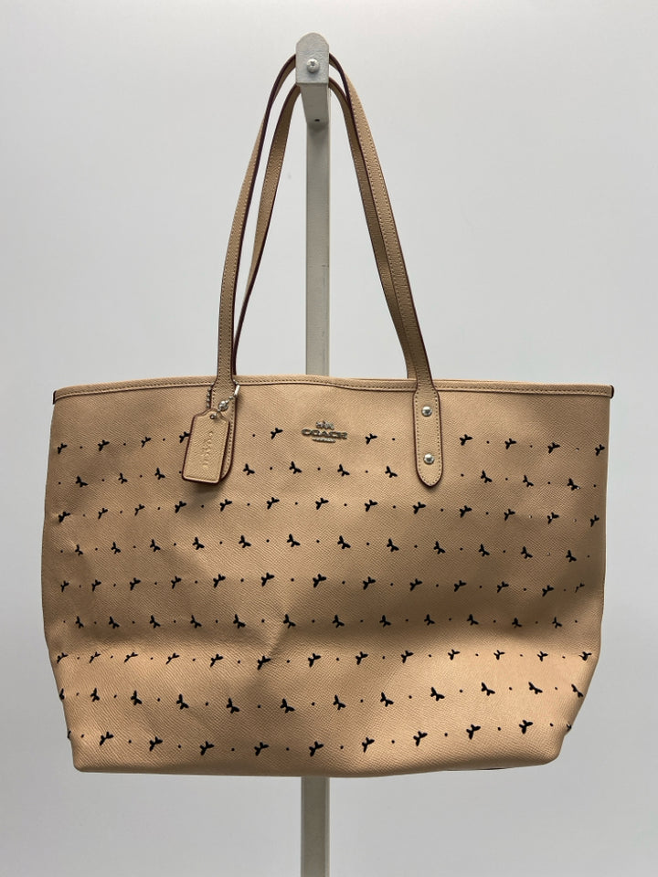 Coach Brown Perforated Butterfly City Tote 59345