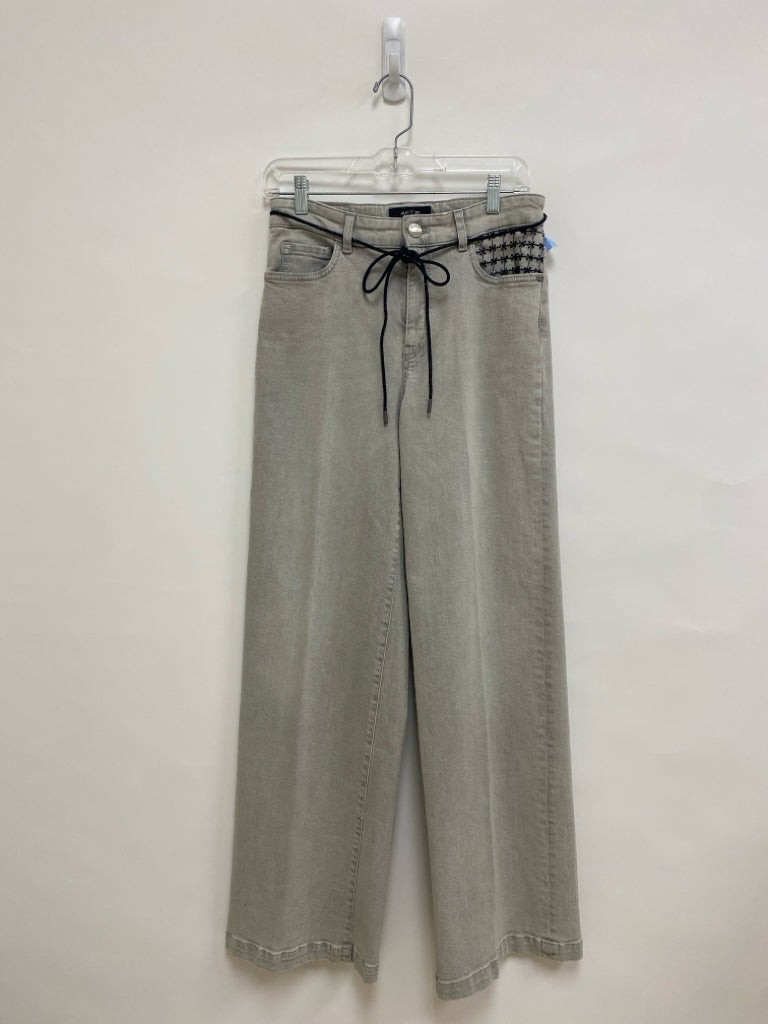 Size 6 Gray Beaded Wide Leg Ladies Jeans
