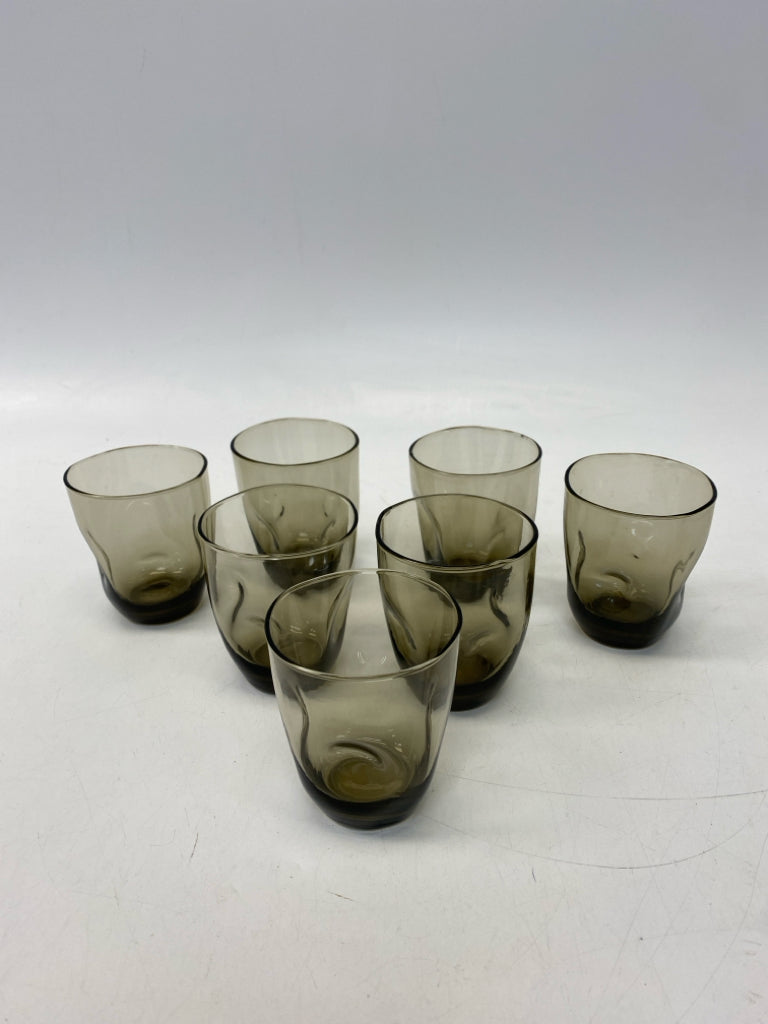 Brown Pinched Glassware