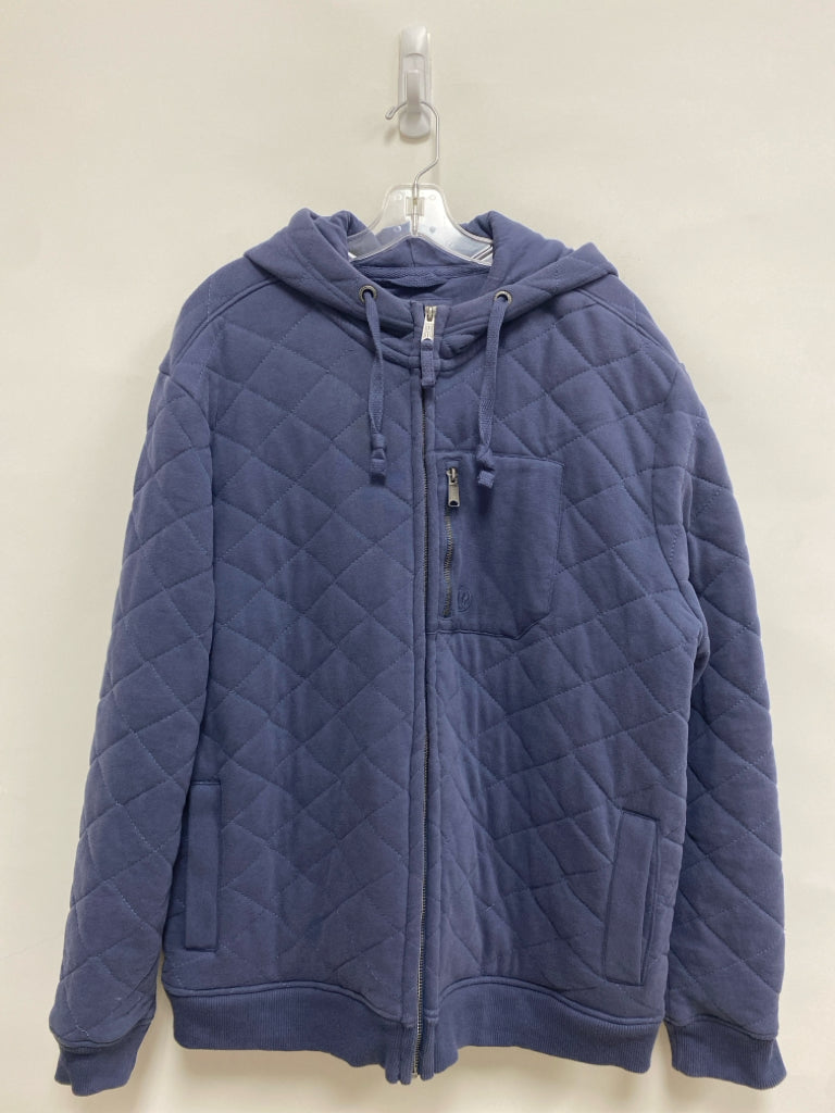 FAT FACE Size XL Blue Hooded Zip Down Men&