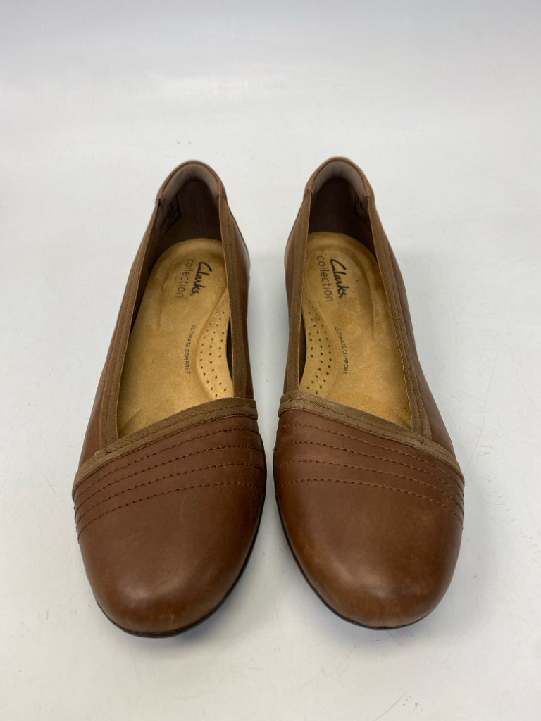 Clarks US Shoe Size 7.5 Brown Flats