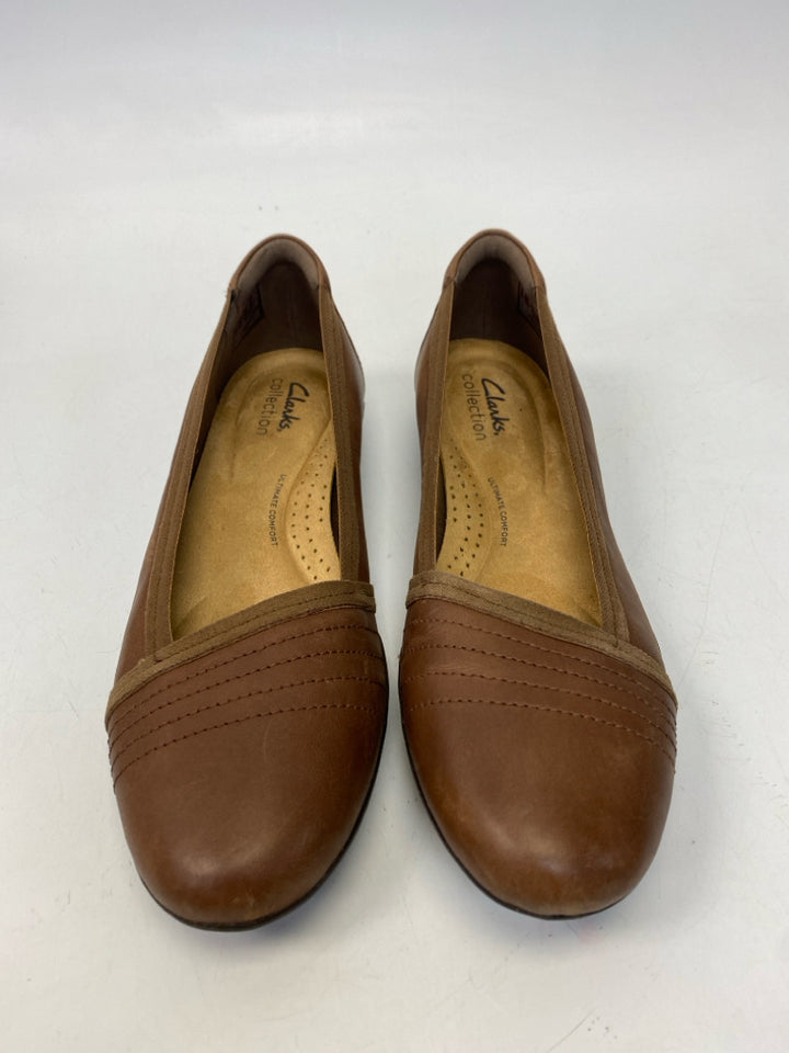 Clarks US Shoe Size 7.5 Brown Flats