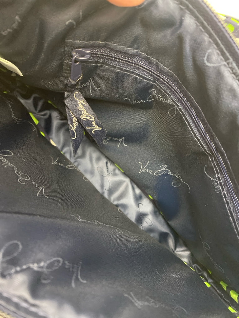 Vera Bradley Navy Green/White Dot(s) Fabric Crossbody