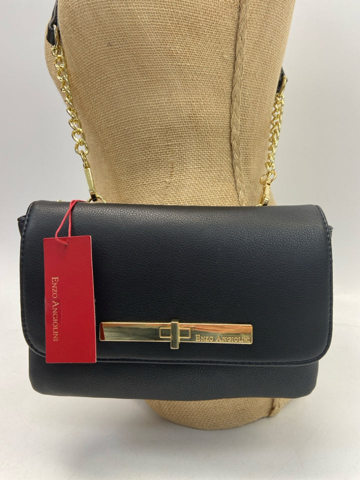 NWT Enzo Black Gold Accent(s) Crossbody