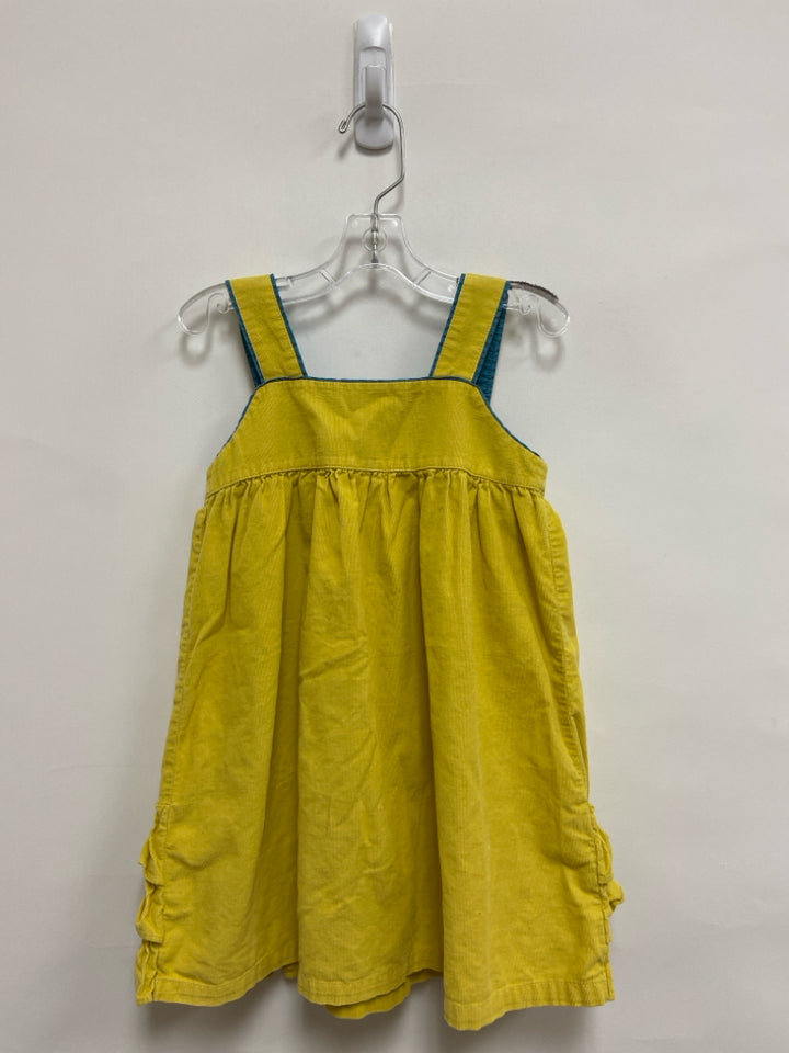 Mini Boden SIZE 3/4 Yellow Sleeveless Corduroy Girl&
