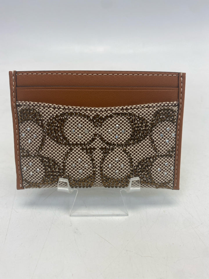 Coach Crystal Signature Jacquard Essential Card Case