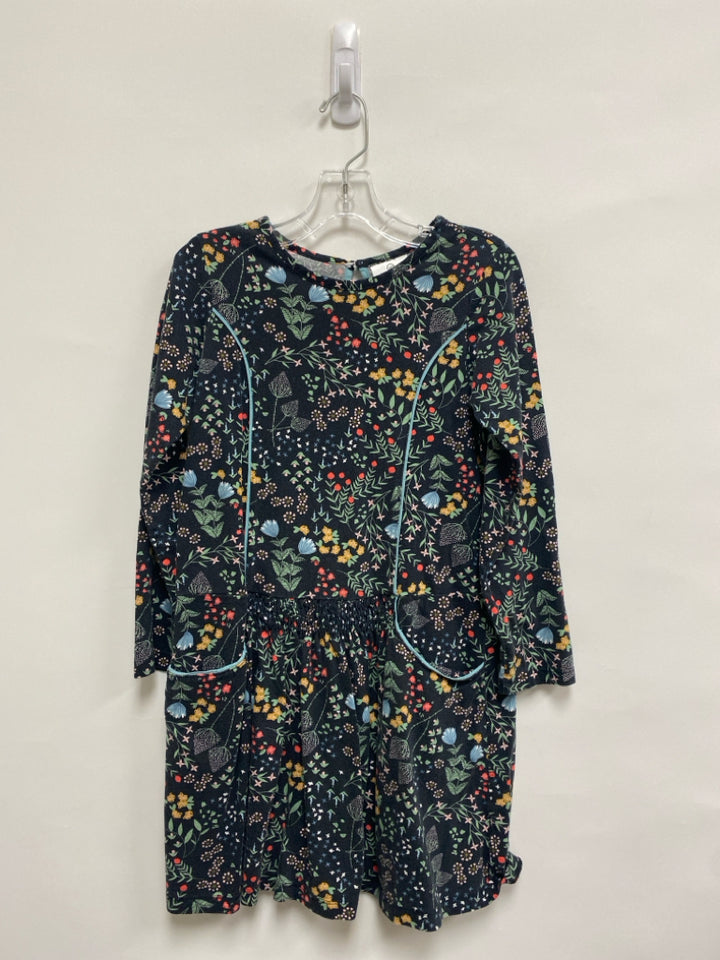 hanna Andersson SIZE 10 Black Green/Multi Flowers Girl&