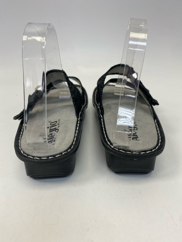 Alegria  Size 36 Black Shimmery Sandals