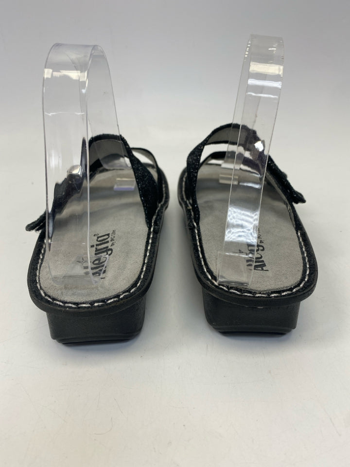 Alegria  Size 36 Black Shimmery Sandals