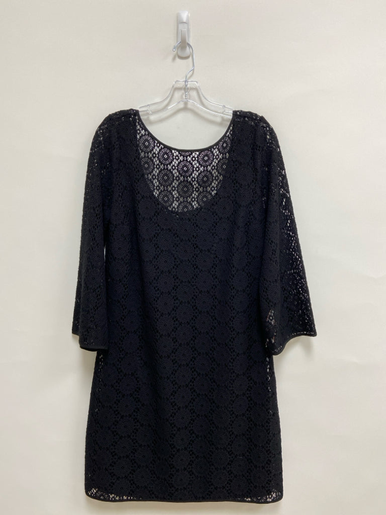 LILLY PULITZER Size L Black Cut-Out Lace Ladies Dress