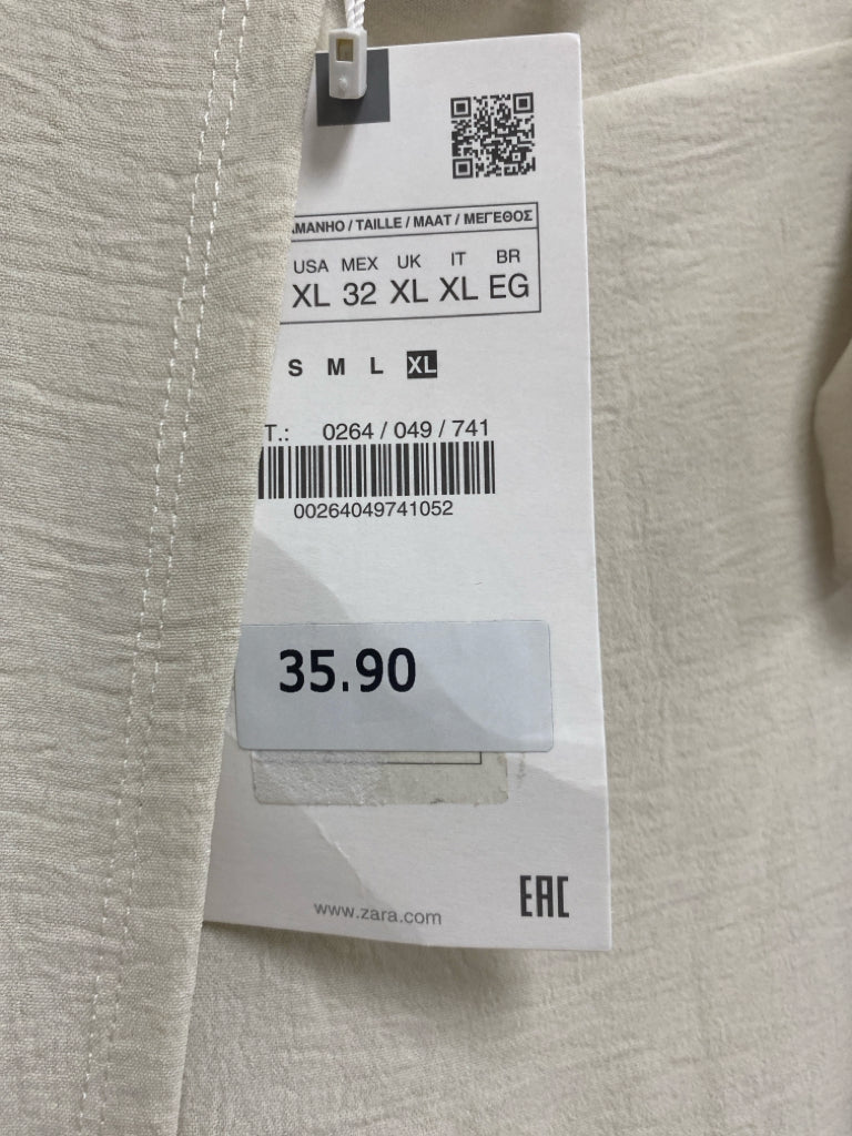 NWT Zara Size XL Cream Wrap Ladies Pants