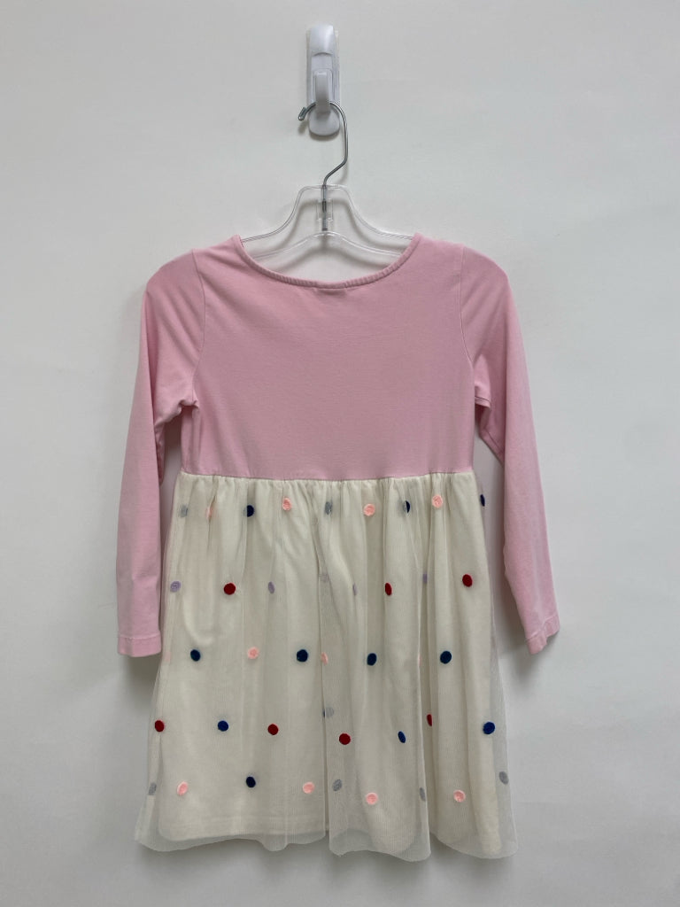 hanna Andersson SIZE 6/7 Pink/Cream Multi Color Polka Dot Girl&