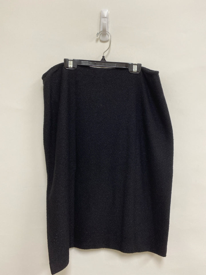 ST. JOHN Size 12 Black Sparkle Ladies Skirt