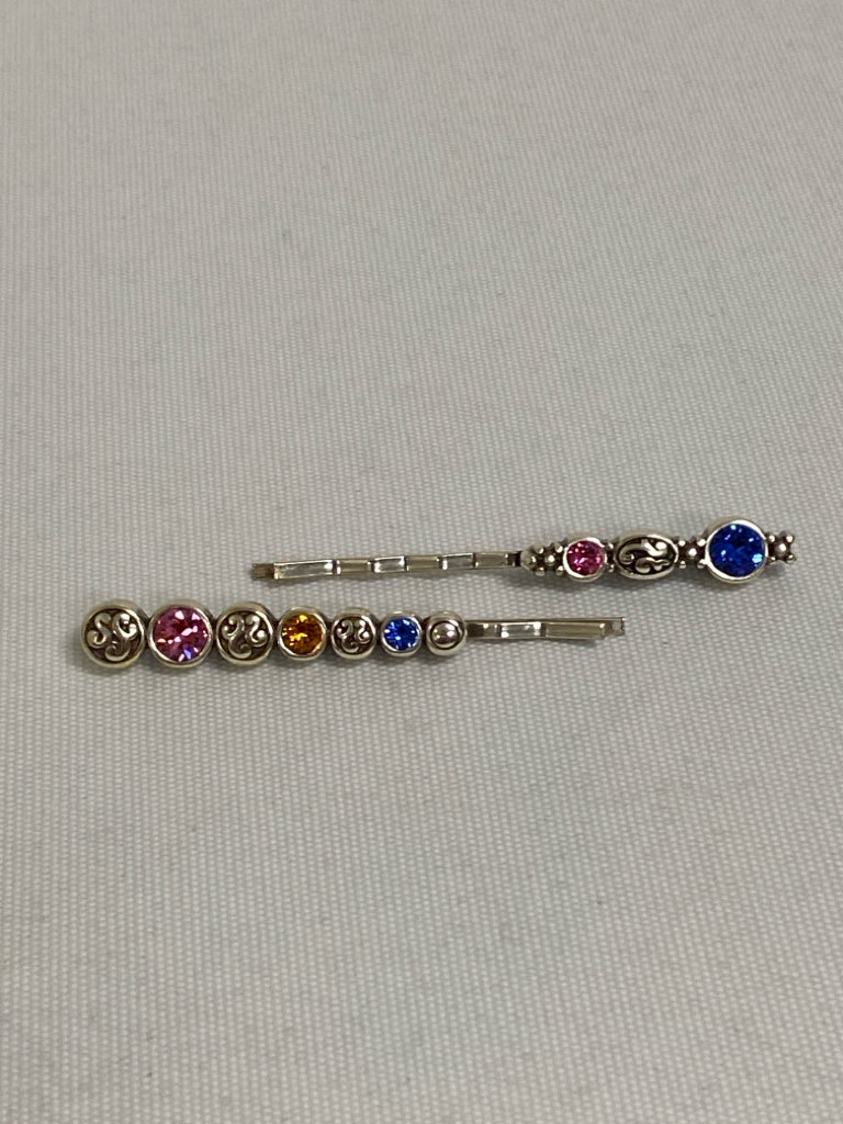 Brighton Silver Color Multi Color Jeweled Pin
